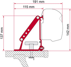 Fiamma Adapter F1/F45/F35/F50/F55 for roof racks - 43398 | Stahlor image 1