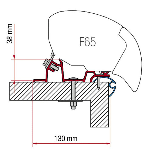 Fiamma Adapter Fiamma Kit Caravan Standard - 434643 | Stahlor image 1