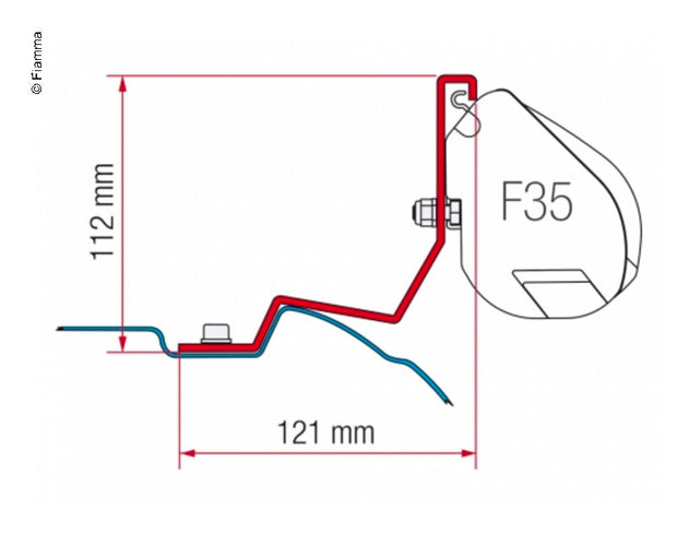 Mounting adapter F35 Pro 270 cm with PrivacyRoom CS Light 280
