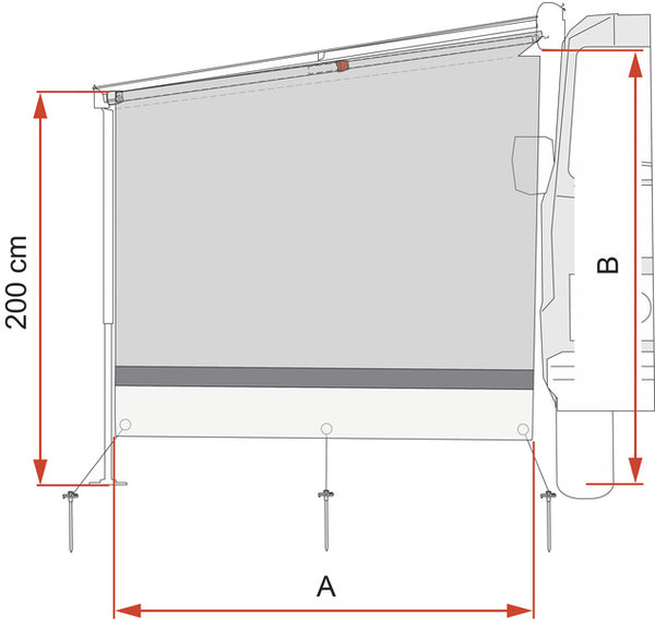 Fiamma Seitenwand für F45 190cm - 434923 | Stahlor image 1