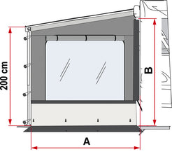 Fiamma Side W Pro Shade side panel right with darkening for awning F45,F80,F65L - 434979 | Stahlor image 3
