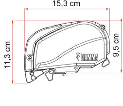 Fiamma F80S Roof Awning - 3.4 m - Cloth Color: Royal Grey - Housing: Polar White - 436262 | Stahlor image 4
