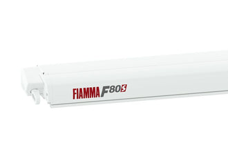 Fiamma F80S roof awning length 3.7 m - Housing: Polar White - Cloth color: Royal Grey - 436263 | Stahlor image 2