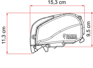Fiamma F80S roof awning length 3.7 m - Housing: Polar White - Cloth color: Royal Grey - 436263 | Stahlor image 3
