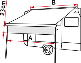 FIAMM Sun View Shade Volant - Sun visor for F45,F65,F70,F35, Caravanstore - 437471 | Stahlor image 3