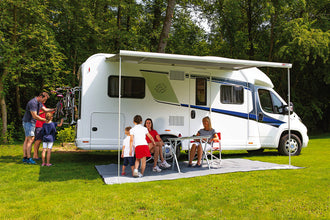 Fiamma awning F45S 3.75m royal blue, titanium housing - 437746 | Stahlor image 1