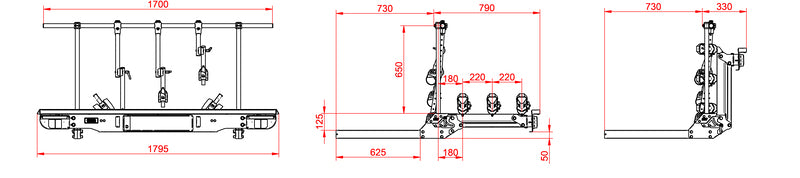 Sawiko Heckträger VELO 3 Räder - 440064 | Stahlor image 3