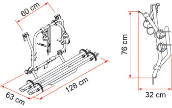 Fiamma Carry Bike VW T2 to year 1979 - For 2 bikes - 440250 | Stahlor image 2