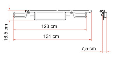 Fiamma Licence Plate Carrier Aluminum License Plate Lights, Black - 440373 | Stahlor image 2