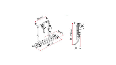 Fiamma Carry-Bike 200 D for older panel vans with split rear door - 440414 | Stahlor image 2