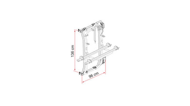 Fiamma Kit Frame DJ Ducato (H2/H3) from 2006 - Silver - 440473 | Stahlor image 4