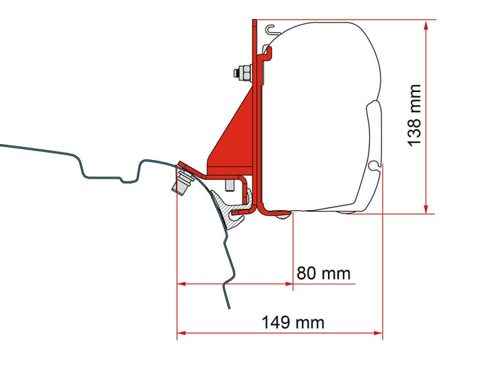 Awning adapter F45 for T5/T6