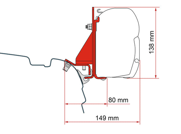 FIAMM Awning adapter F45 for T5/T6 - 440525 | Stahlor image 1