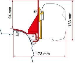 Fiamma Multirail Adapter - Mounting adapter for F45 VW T5/T6/T6.1 with Reimo Multirail - 440534 | Stahlor image 2