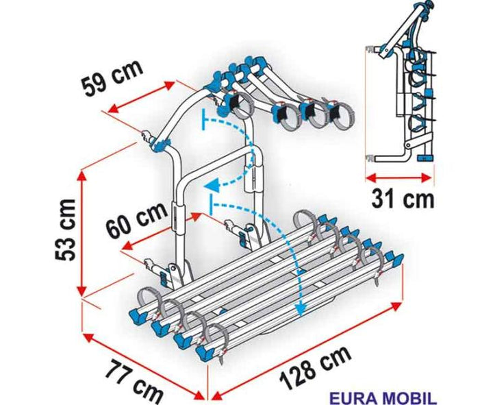 Additional rail Rail Quick 128 Blue