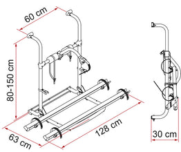 Fiamma Rear carrier Carry Bike UL for 2 bicycles - 44073 | Stahlor image 2