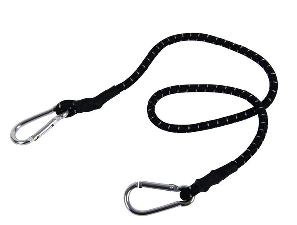 Camp4 Rubber tensioner 80-140cm stretchable with aluminium hook, black - 44218 | Stahlor image 1