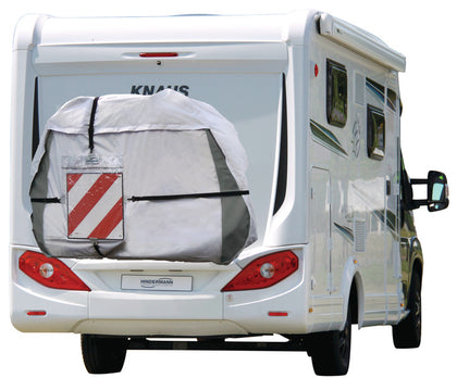 Bicycle protective cover for rear bicycle carrier