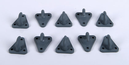 Trailer Lashing Hooks, Triangular, 45 x 39 mm, 10 Pieces