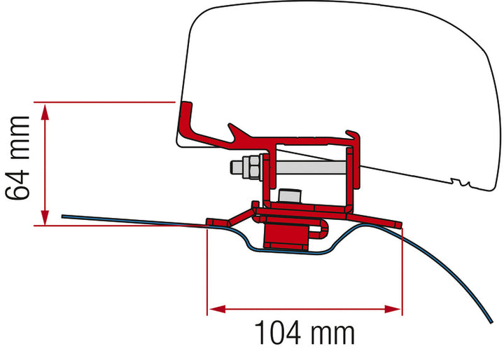 Adapter for F40Van PSA 260, deep black