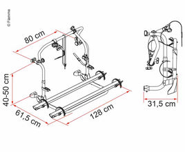 FIAMM Aluminium rear carrier Carry-Bike L80 for 2 wheels - 44446 | Stahlor image 2