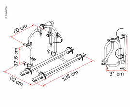 Fiamma Bike Rack TRIGANO CI Roller Team, max. 50kg - 44448 | Stahlor image 2