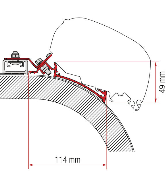 FIAMM Adapter Markise F65L und F80S Rapido Distinction 400 cm - - 44484 | Stahlor image 1