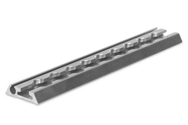 Zurrschienen.com System Rail with 8 mm Piping, 2000 mm, Silver