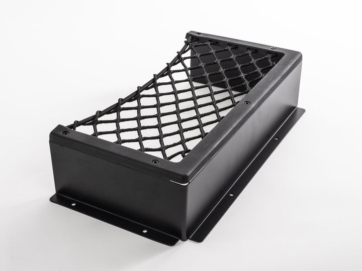 Aluminum frame with storage net L, black