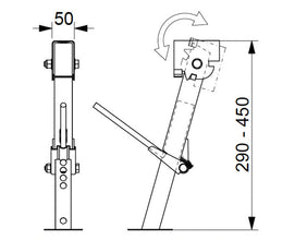 Lippert Vehicle support - Set of 2 - 29-45 cm - 46531 | Stahlor image 4