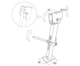 LIPPE Vehicle support Jack 1 pair 39-55 cm - 46532 | Stahlor image 3