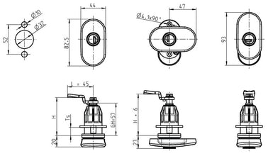 EMKA Twist and tension closure Double Red with double optical opening indicator - 467390 | Stahlor image 2
