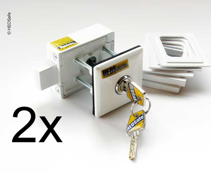Additional padlock keyed alike - White - Set of 2