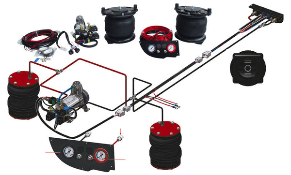 Carbest Premium 7.3" air suspension system by ESI for Fiat Ducato, Peugeot Boxer and Citroen Jumper from 2014 onwards - 467630 | Stahlor image 1