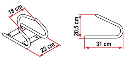 Fiamma MotoWheel Chock Front - 471702 | Stahlor image 2