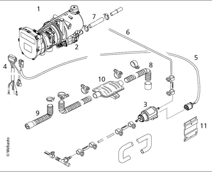 Webasto installation kit for Thermo Pro 90