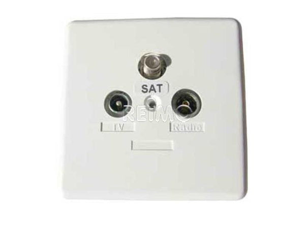 Reimo Sat end socket with 3 connections, unpacked - 492864 | Stahlor image 1