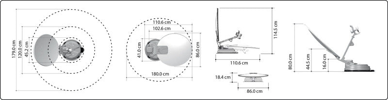 Reimo Multi Sat System X85 Single, 85 cm mirror - 49632 | Stahlor image 2