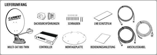 Reimo 85 cm Automatic Roofmounted Satellite System X85 Twin + Skew - 49633 | Stahlor image 4