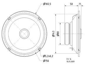 VISAT 2-way-coaxiall loudspeaker with standard basket 6,5' - 49801 | Stahlor image 2