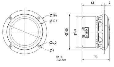 Visaton High-End-2-way-coaxiall loudspeaker 4' - 49803 | Stahlor image 2