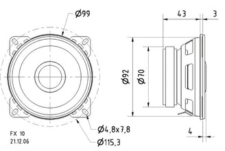 Visaton Guard-grid for loudspeaker Ø 11,6cm - 49806 | Stahlor image 2