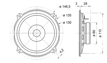 VISAT Broad band loudspeaker with inverse corrugation (5') - 49811 | Stahlor image 2