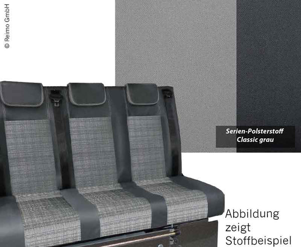 Reimo Rock and Roll Bed VW T6/T5 Trio Style, Variotech 3000 Size 10, 3-Seater, Classic, 2 Heat Exchangers