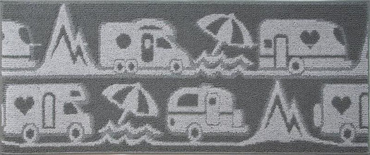 Arisol Living room carpet 50x150cm dark grey, polyester/TPR - 516482 | Stahlor image 1