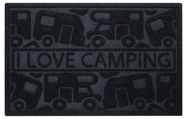 Arisol Foot mat KERA KAMP 40x60cm, black, PP/Rubber, Motive: Motorhome/Caravan - 51668 | Stahlor image 1
