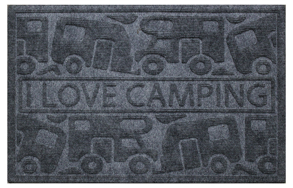 Arisol Foot mat KERA KAMP 40x60cm, grey, PP/Rubber, Motive: Motorhome/Caravan - 51669 | Stahlor image 1