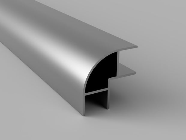 Reimo Aluminum Furniture Corner Profile 2.2 m, 2 Sides Open, Silver