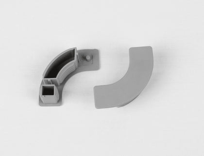 End cap Flap profile left, medium grey