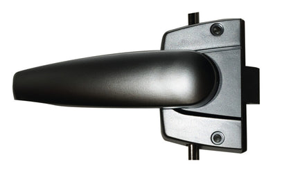 Toilet room lock with 3 point locking - silver matt